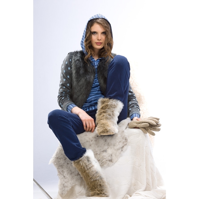 Комплект женский, размер S, цвет джинсовый