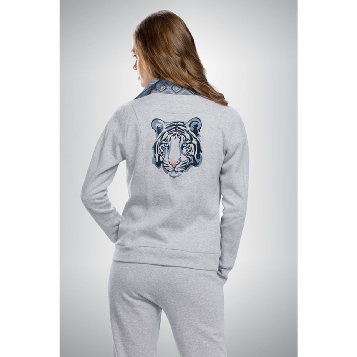 Комплект женский, размер S, цвет серый меланж