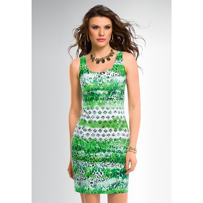 Платье женское, размер S, цвет зелёный