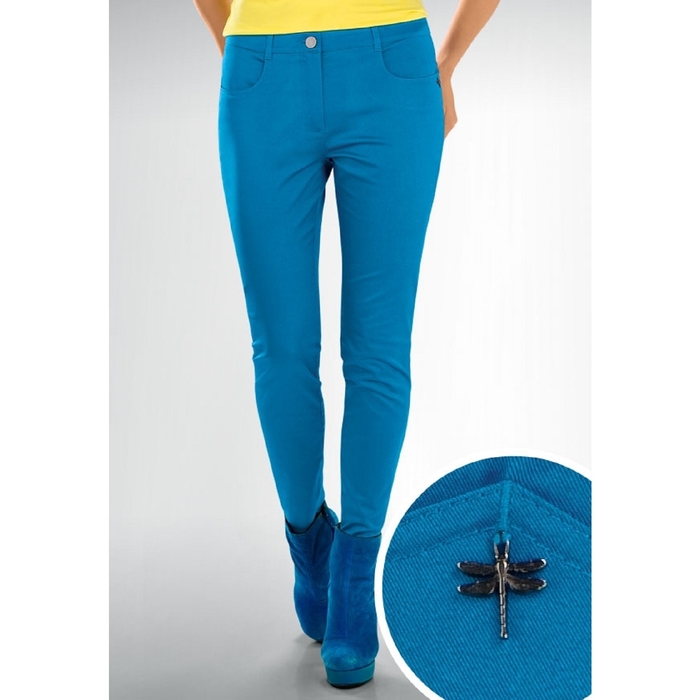 Брюки женские, размер S, цвет синий