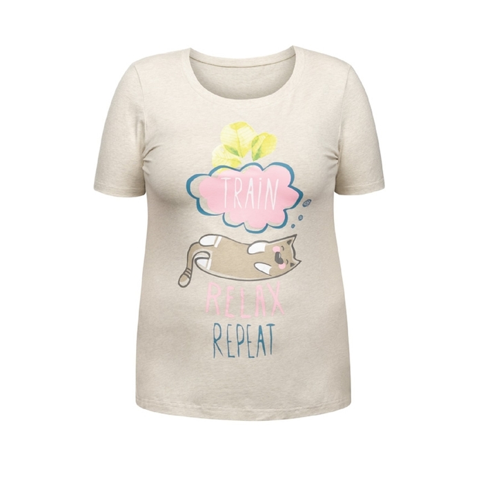 Футболка женская, размер L, цвет бежевый