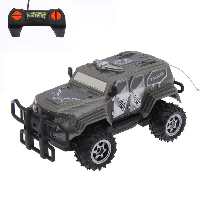 Джип радиоуправляемый "Спецназ", световые эффекты, работает от батареек, цвета МИКС