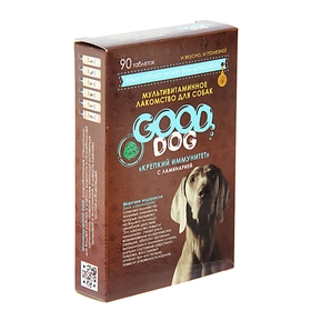 

Мультивитаминное лакомство GOOD DOG для собак, "Крепкий иммунитет", 90 таб