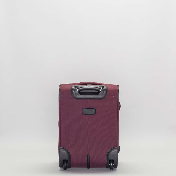Чемодан с увеличением объёма, малый, 20", 42 л, 2 колеса, цвет гранатовый