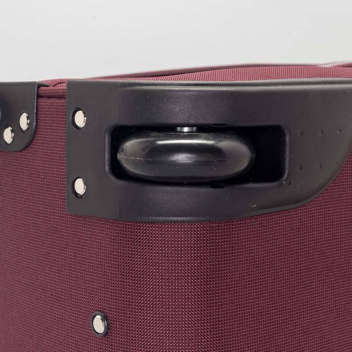 Чемодан с увеличением объёма, малый, 20", 42 л, 2 колеса, цвет гранатовый