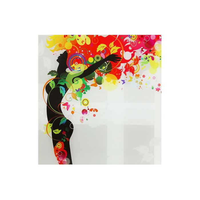 Картина на стекле "Цветная радость" леди