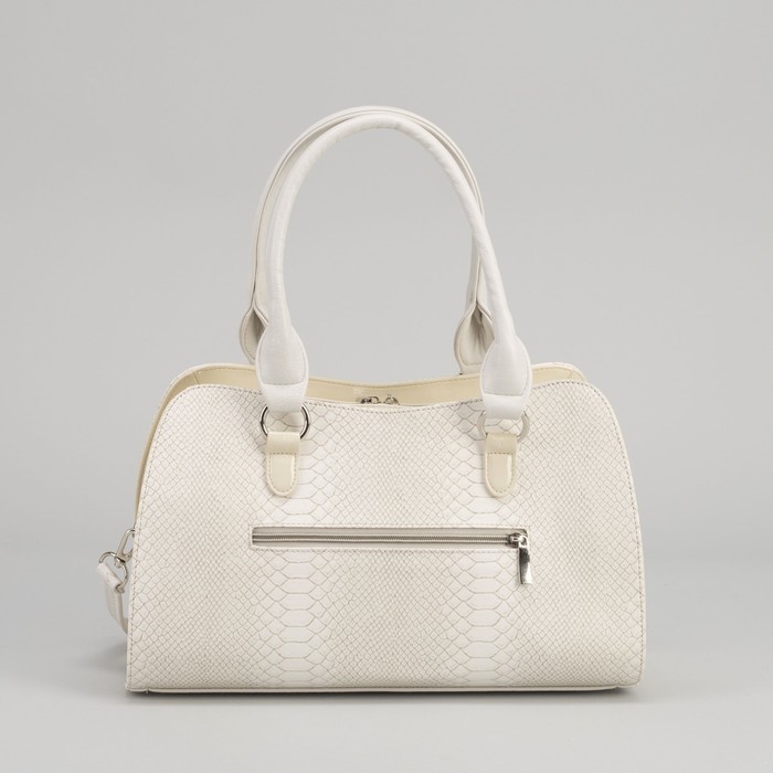 Сумка женская на молнии, 1 отдел, 1 наружный карман, длинный ремень, серая