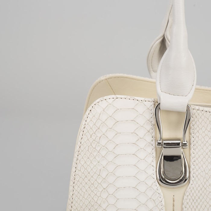 Сумка женская на молнии, 1 отдел, 1 наружный карман, длинный ремень, серая