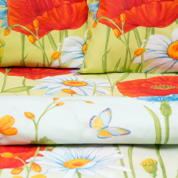 Постельное бельё "Этель" 1,5 сп. Русское поле, размер 143х215 см, 150х214 см, 70х70 см - 2 шт., 100% хлопок, бязь, 125 г/м2