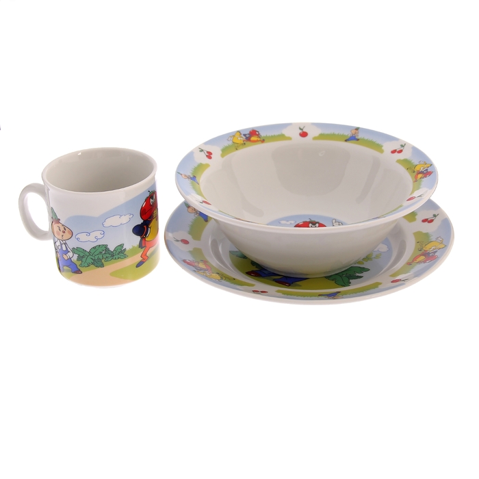 Набор посуды детский 20х13х20 см "Чиполлино"