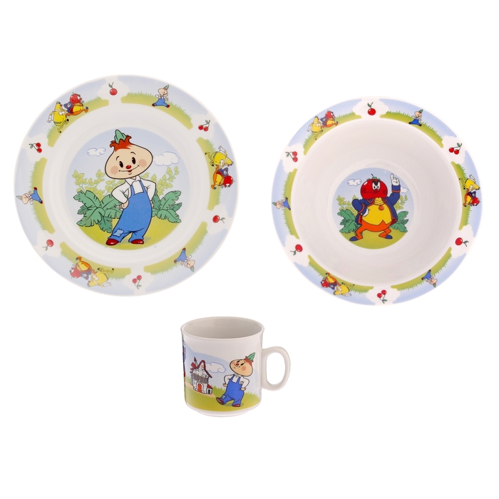 Набор посуды детский 20х13х20 см "Чиполлино"