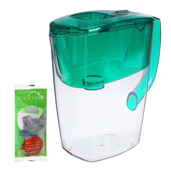 Фильтр-кувшин 4 л "Гейзер. Орион", цвет зеленый