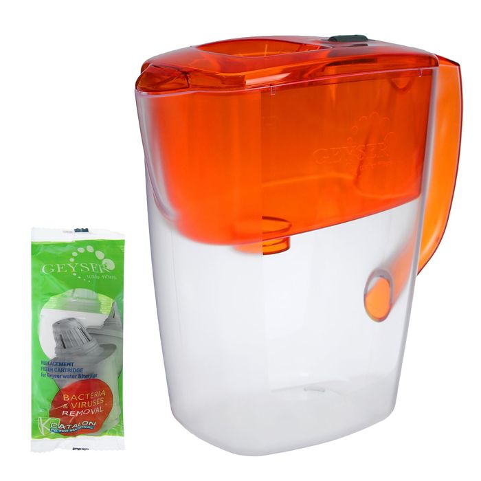 Фильтр-кувшин 4 л "Гейзер. Орион", цвет оранжевый