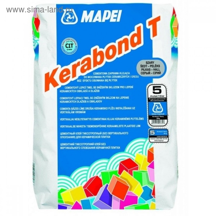 Клей для плитки Kerabond T, серый, 25 кг