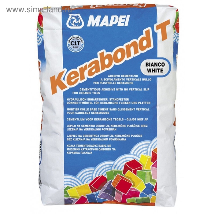 Клей для плитки Kerabond T, белый, 25 кг