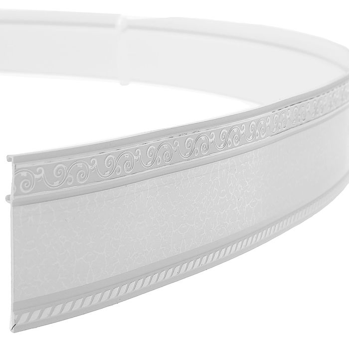 Карниз трехрядный 280 см, с декоративной планкой 7 см, "Ультракомпакт. Есенин серебро", цвет элегант