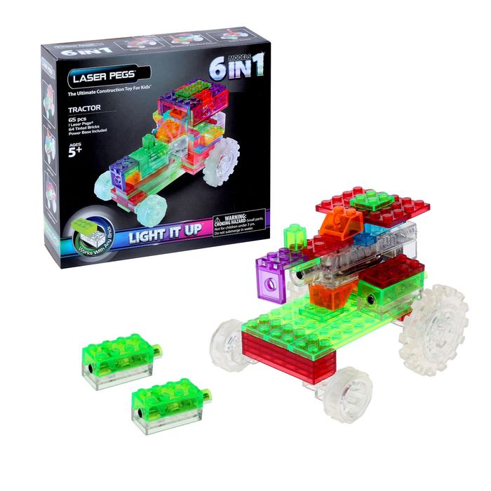 Конструктор "Трактор 6 в 1", 65 деталей