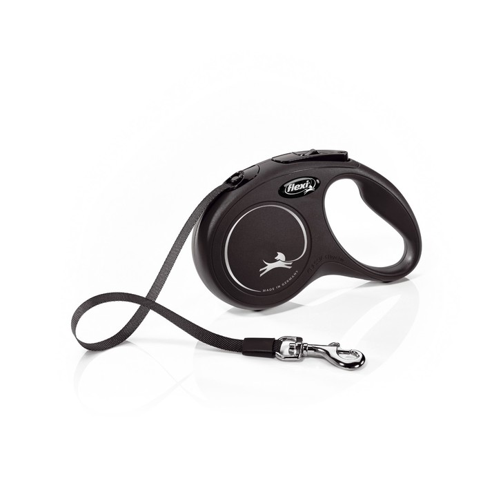 

Рулетка Flexi New Classic S (до 15 кг) 5 м лента, черная