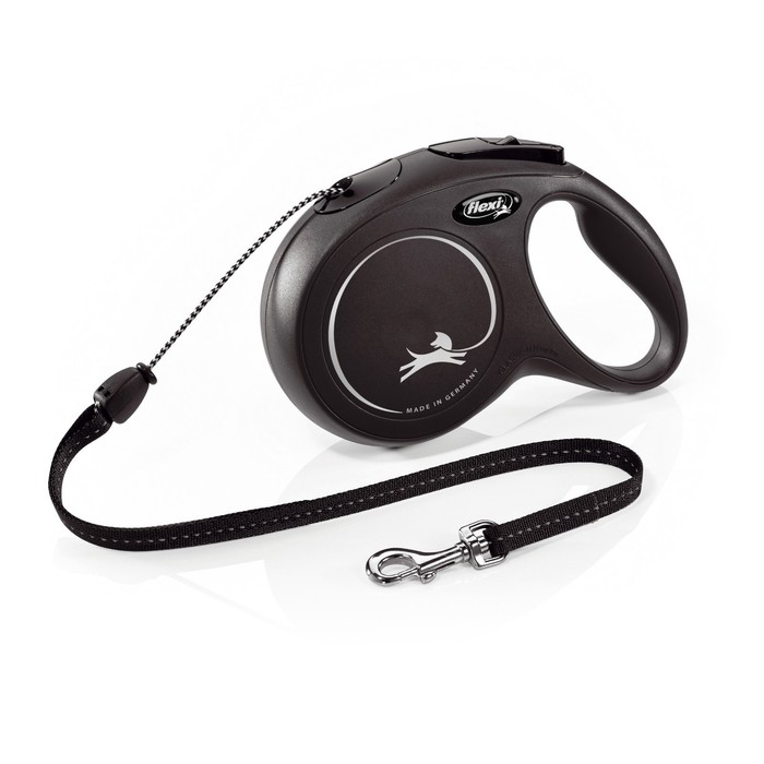 

Рулетка Flexi New Classic М (до 20 кг) 5 м трос, черная