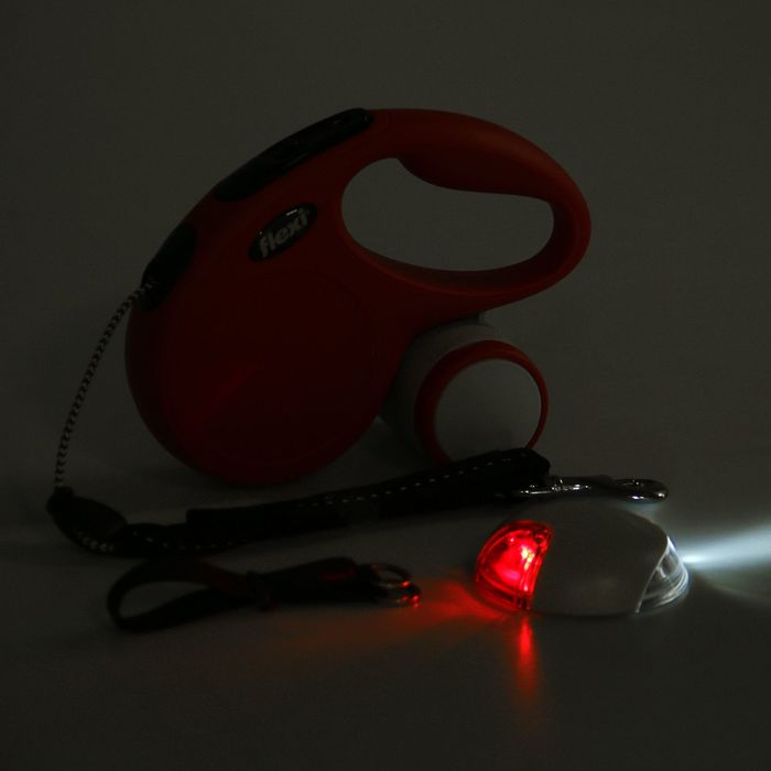 Набор Flexi: рулетка NEW Classic М до 20 кг, трос, 5 м + LED фонарик + Multi-box, красный 153533