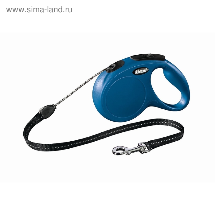 

Рулетка Flexi New Classic M (до 20 кг) 8 м трос, синяя