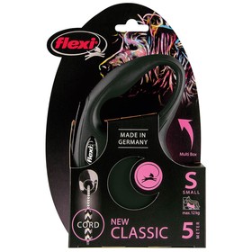 

Рулетка Flexi New Classic S (до 12 кг) 5 м трос, черная