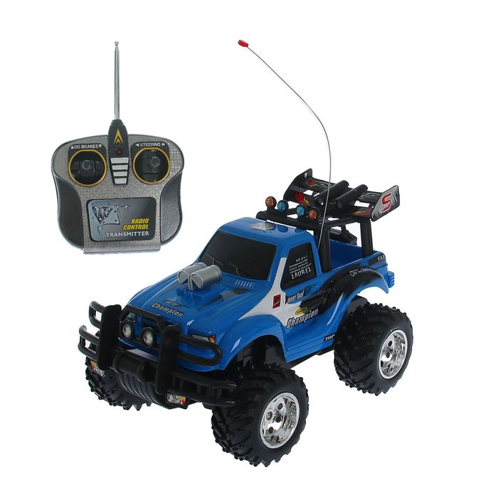 Машина радиоуправляемая "Турбоджип", работает от батареек, МИКС