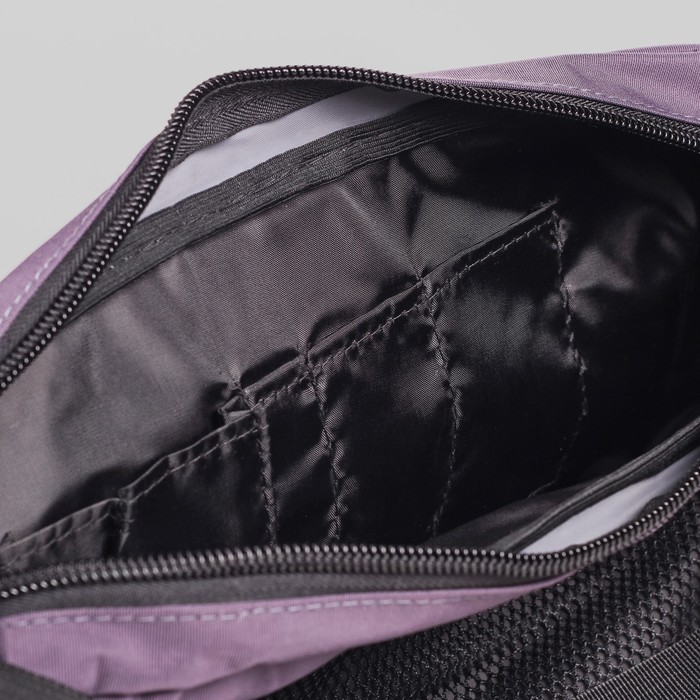 Сумка молодёжная на молнии "Прелесть", 1 отдел. 1 наружный карман, серый/розовый