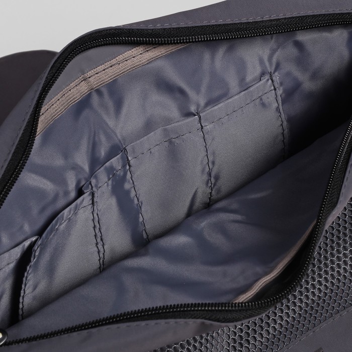 Сумка молодёжная на молнии "Цветочки-ромашки", 1 отдел, 1 наружный карман, серый/розовый