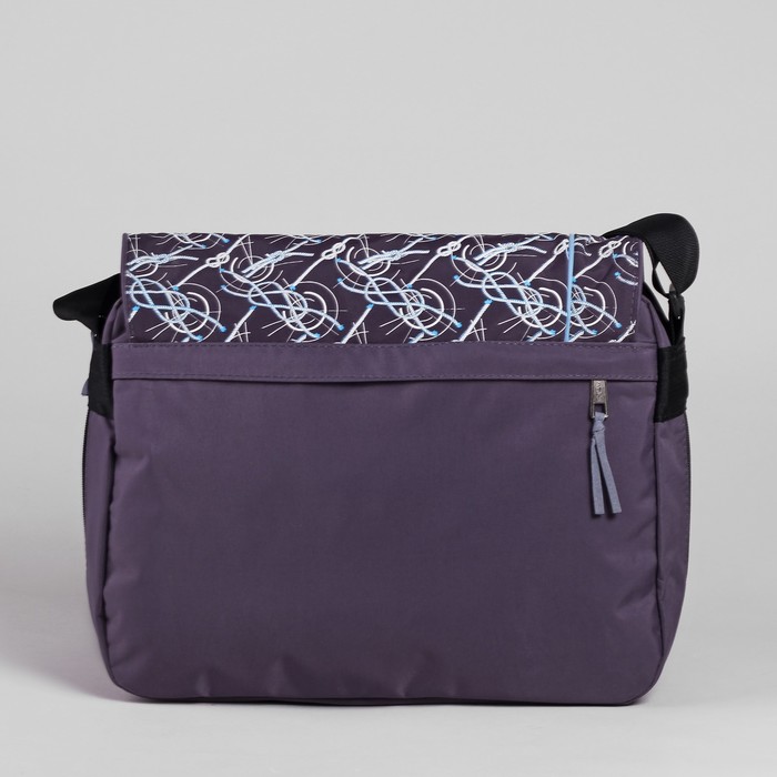 Сумка молодёжная на молнии "Морские узлы", 1 отдел, 1 наружный карман, цвет серый