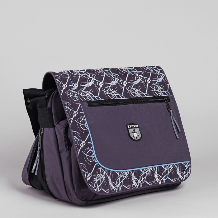 Сумка молодёжная на молнии "Морские узлы", 1 отдел, 1 наружный карман, цвет серый