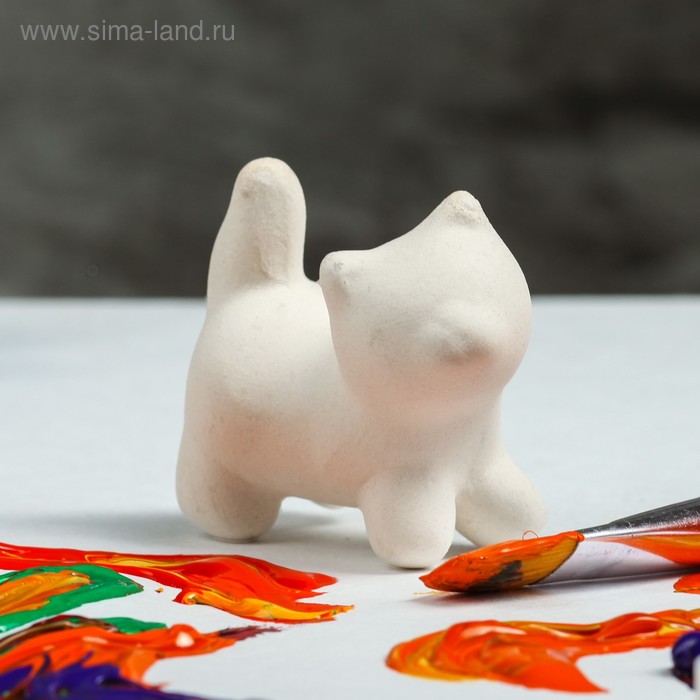 

Фигурка-раскраска "Кот с хвостом", под роспись, 7 см