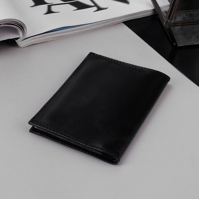 Обложка для автодокументов, чёрный глянцевый