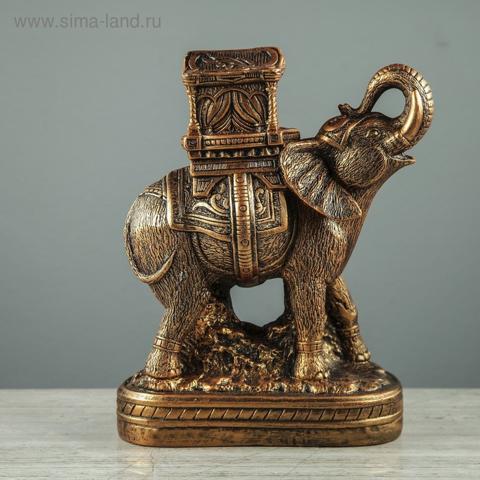 фото Сувенир "слон с шатром", бронзовая, 28 см premium gips