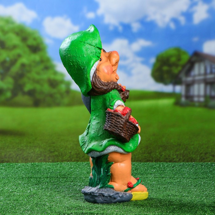 Садовая фигура "Гном", девочка, платье микс, 50 см