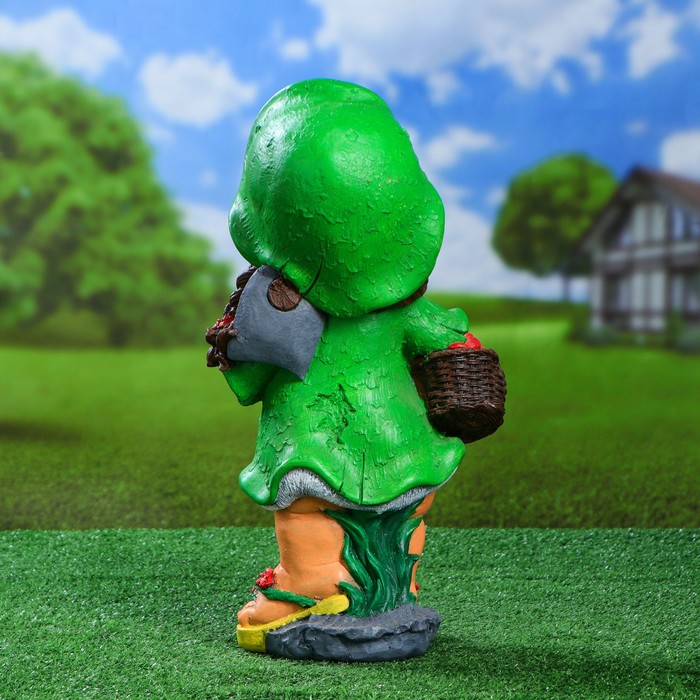 Садовая фигура "Гном", девочка, платье микс, 50 см