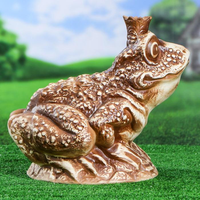 Садовая фигура "Лягушка царевна" шамот