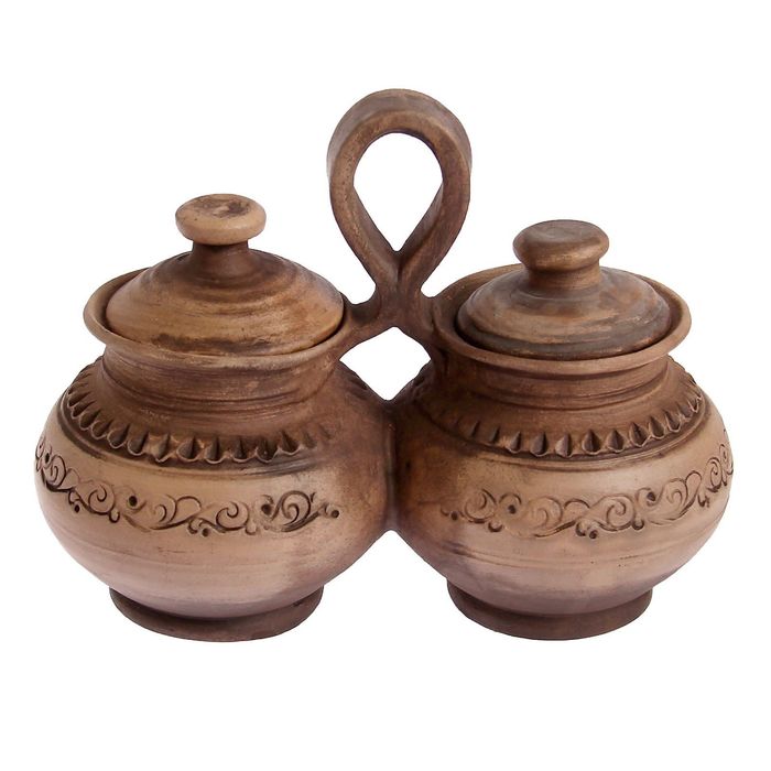 Горшочек для запекания "Дворянский" двойной, с крышками, 0,25 л