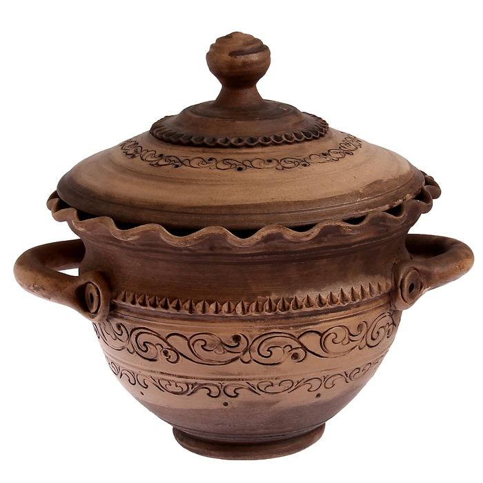 Жаровня "Дворянская" волна, с ручками и крышкой, 2 л