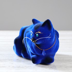 

Копилка "Кошка Ляля", флок, кобальт, 12 см