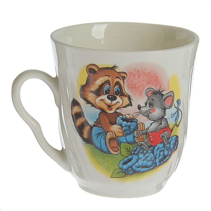 Кружка 200 мл "Бриз", алфавит, деколь, микс