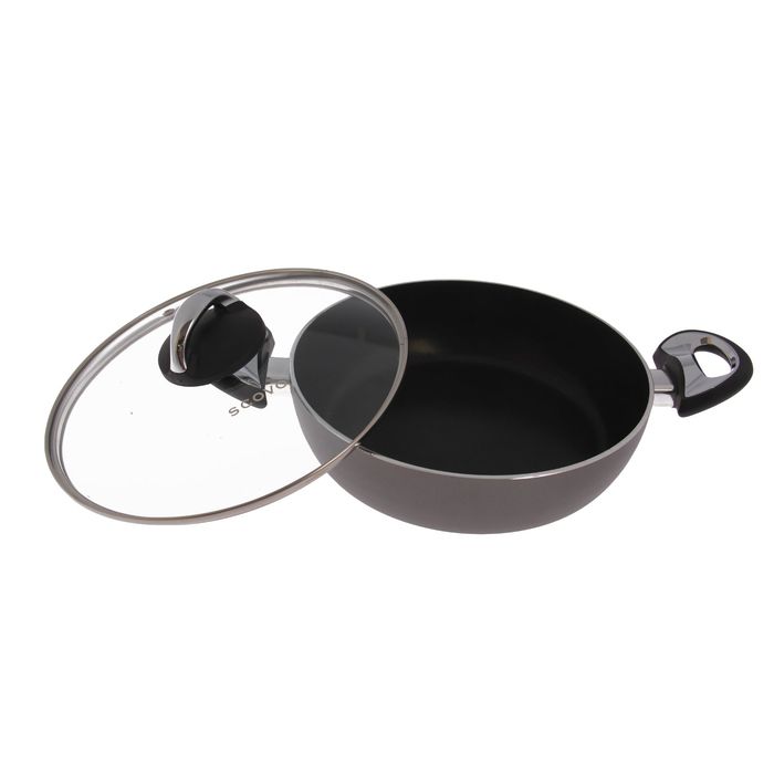 Жаровня 24 см President, стеклянная крышка