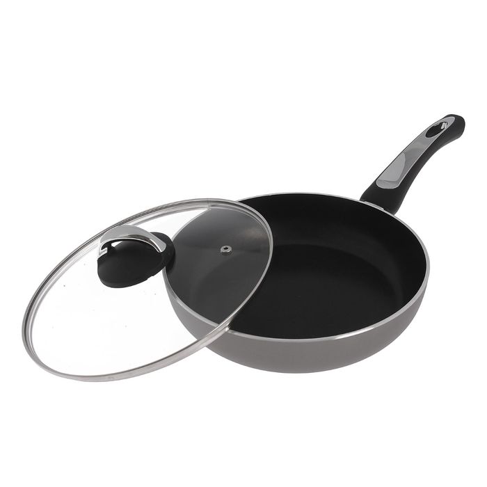 Сковорода 24 см President, стеклянная крышка