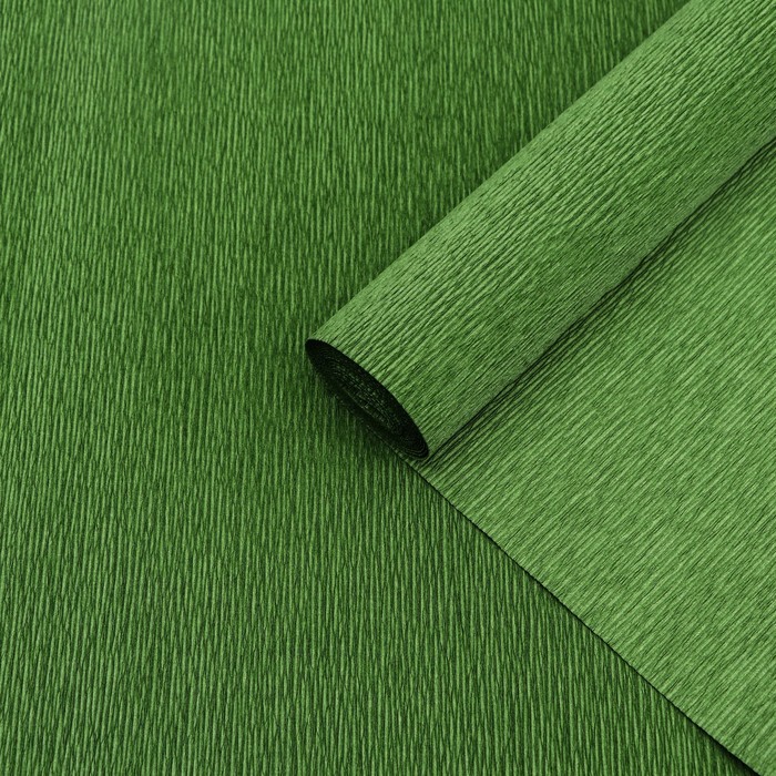 Бумага гофрированная, 991 "Зелёный лист", 50 см х 2,5 м