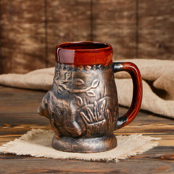 Кружка для пива "Медведь" бронза, 0,95 л