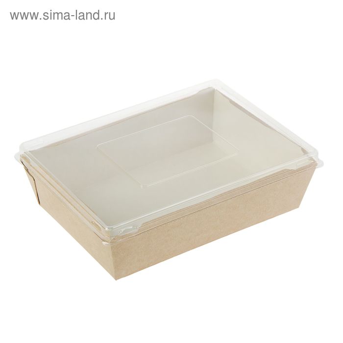 Упаковка, салатник с прозрачной крышкой, 22 х 16 х 5,5 см, 1 л
