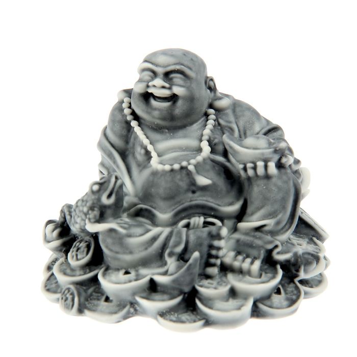 Нэцкэ "Хотэй на монетах с жабой"