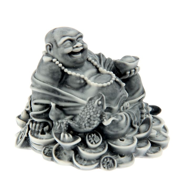 Нэцкэ "Хотэй на монетах с жабой"