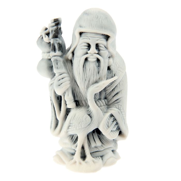 Нэцкэ "Эбису с журавлем"