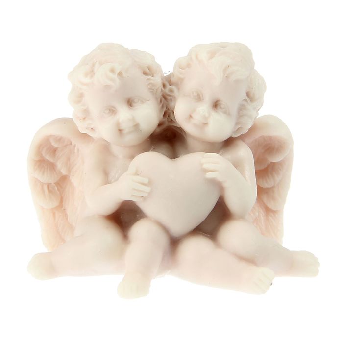 Сувенир "Ангелочки сидят с сердечком в обнимку"